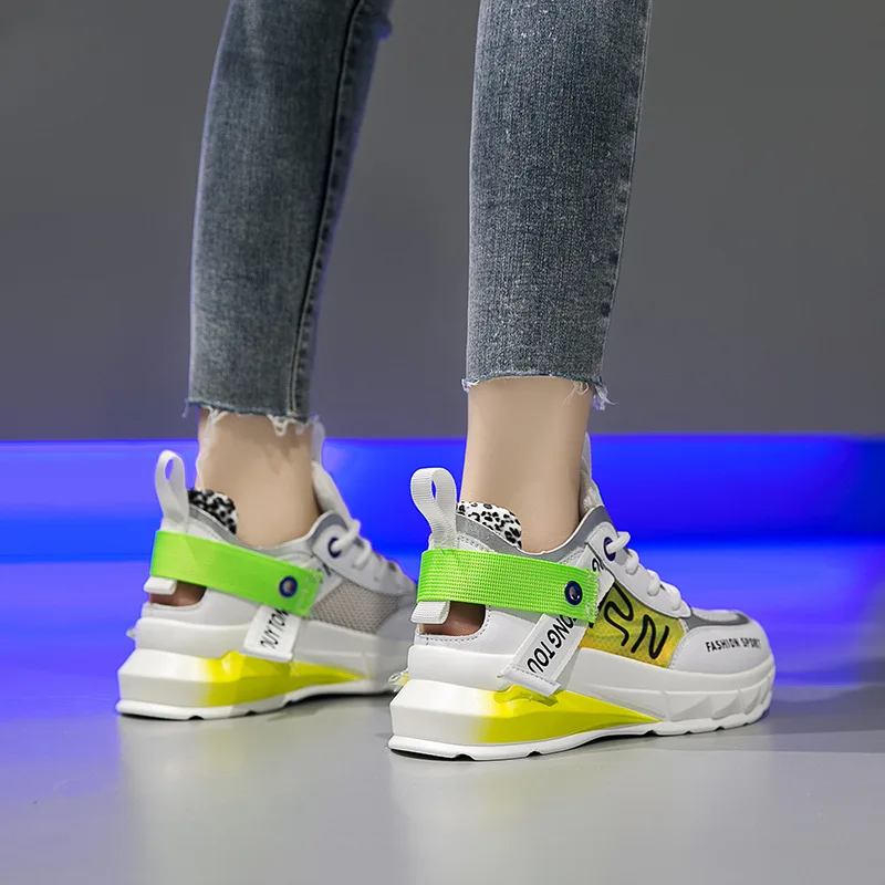 Fujin/женские кроссовки Новый стиль Тонкие туфли Модная Студенческая спортивная