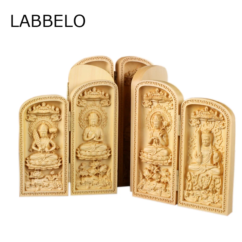 Хит продаж новые деревянные резинки с изображением Будды и Гуаньинь поделки для