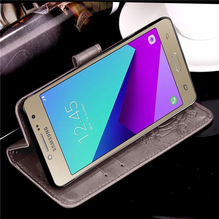 Чехол для Samsung J2 Prime с откидной крышкой 5 0 дюйма цветком Магнитный кошелек кожаный