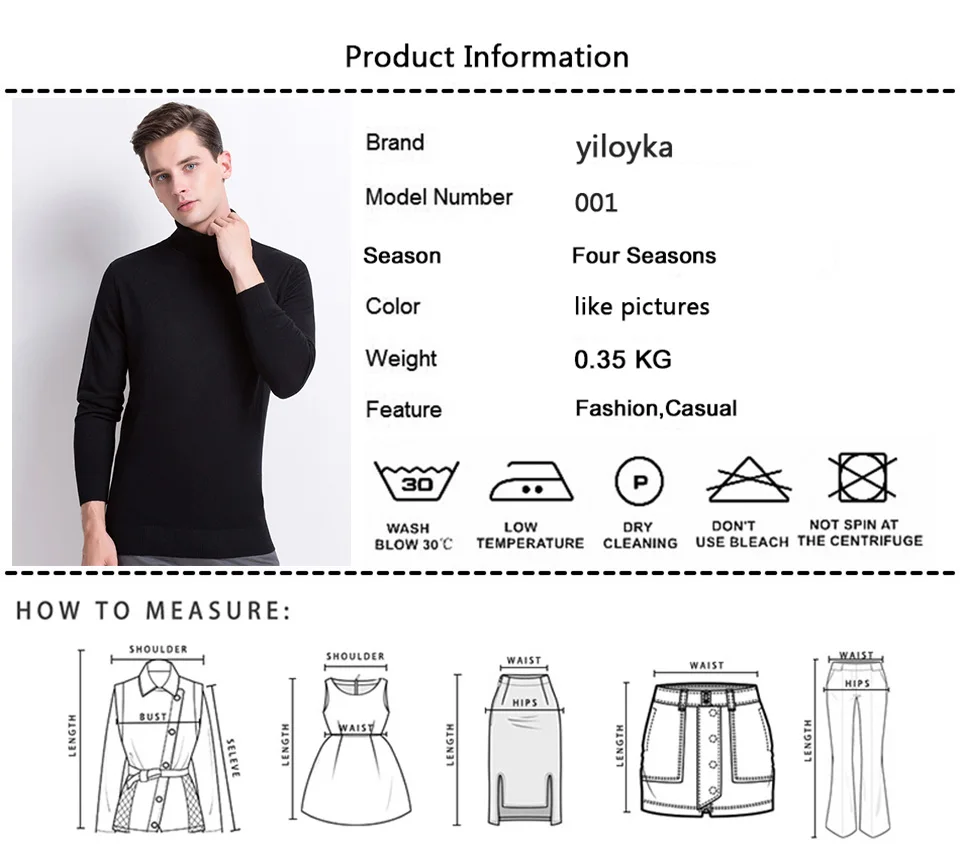 Winter Cashmere Thick Warm Sweater Men Turtleneck Brand Men's Sweater Slim Fit Pullover Men Knitwear Male Double Collar Sweaters