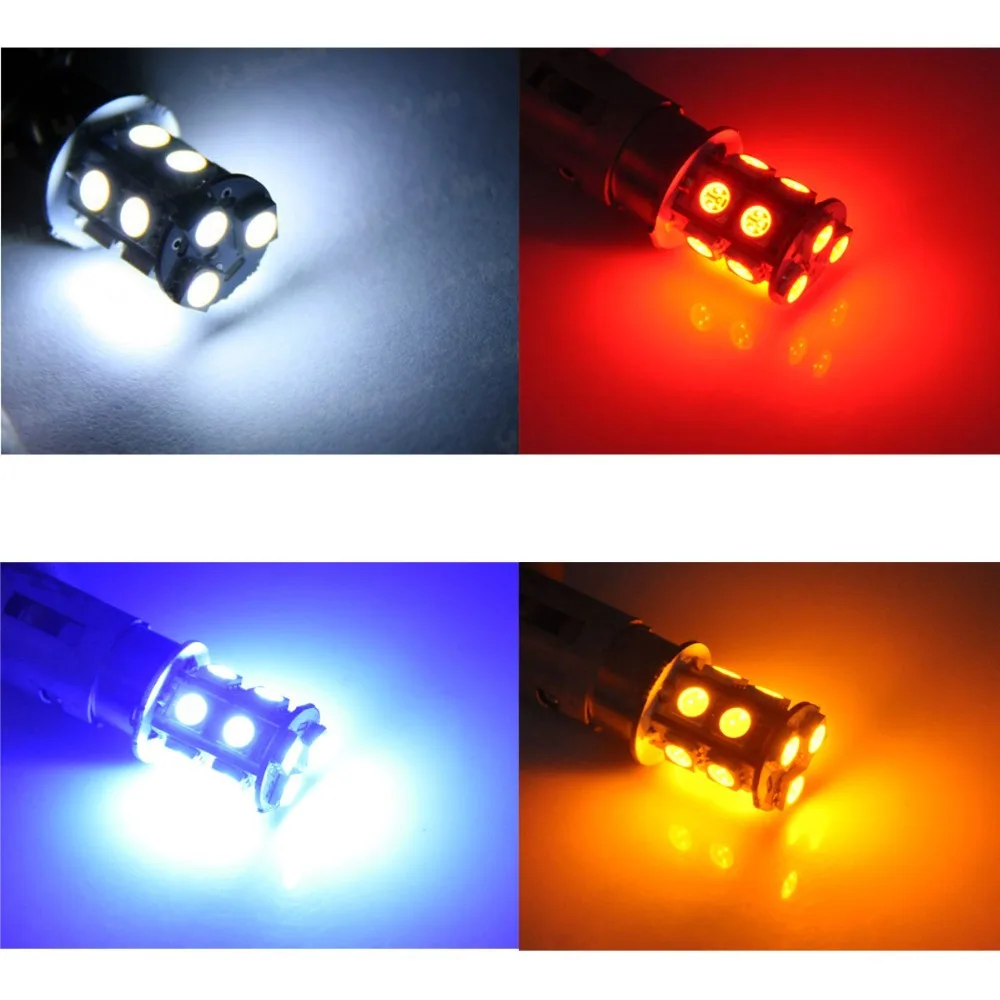 AutoEC 10 шт. S25 1156 1157 светодиод 13 smd 5050 P21W BAY15D задний стоп сигнал заднего хода