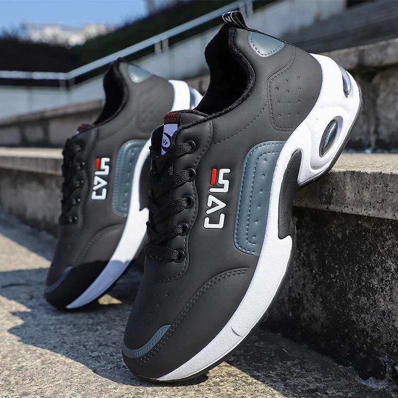 Men Running Shoes Air Cushion Sneakers Breathable Outdoor Walking Sport Shoes For Male Lace-up Casual Shoes Bubble Men Footwear