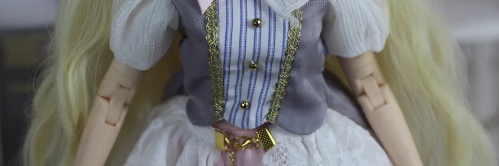 1/4 BJD пышные рукава топ с белой кружевной юбкой платье для вашей куклы