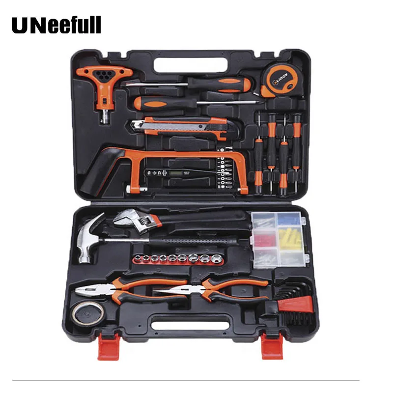 UNeefull 82 Pcs Professional Multifunctional Household Kit Combination Knife Spanner Torque Wrench Set Auto Repair Hand Tools |
