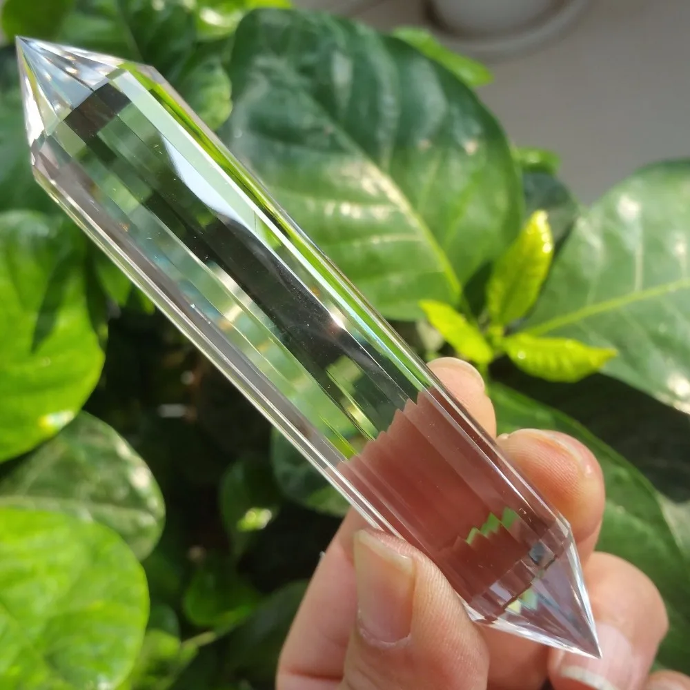 

24 Sided Natural Clear Double Terminated Vogel Inspired Crystal Wand