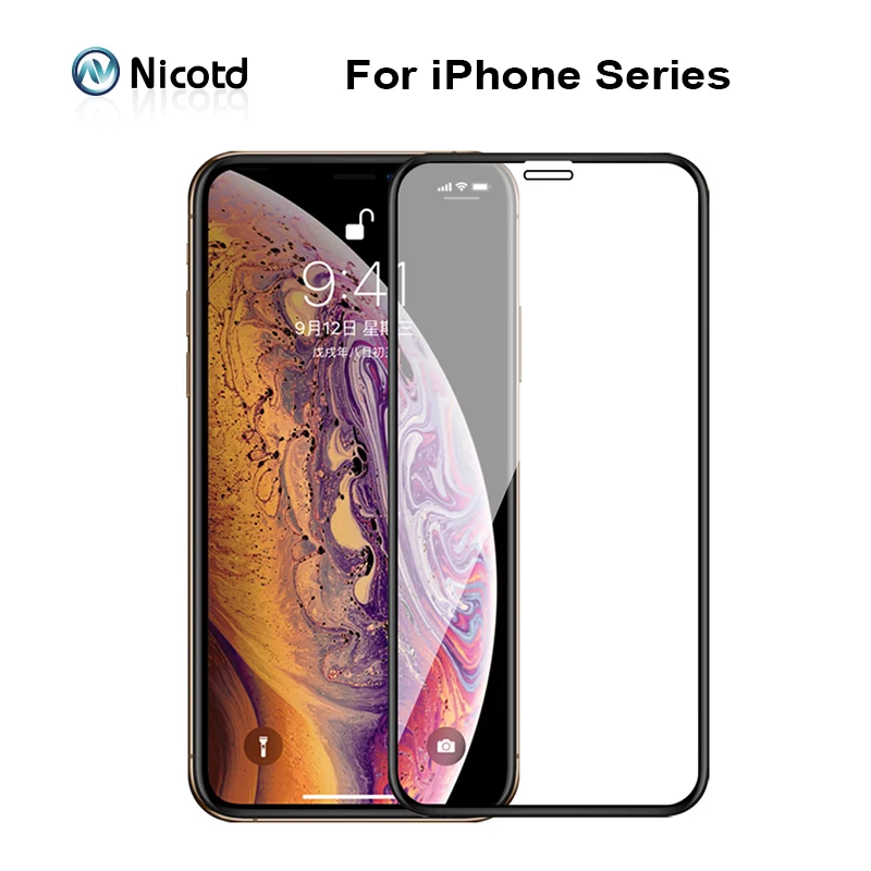 Закаленное стекло для iPhone 11 PRO MAX X XS полная Защита экрана Apple 6 6s 7 8 Plus стеклянная