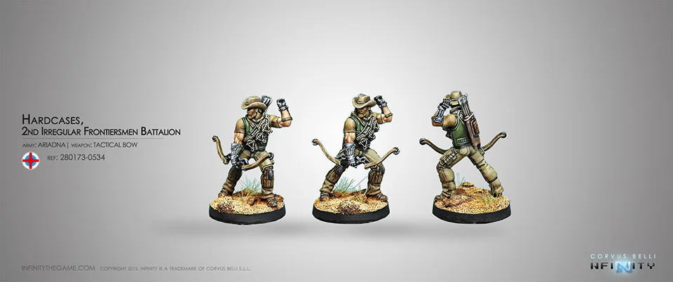 [Loong Way Miniatures] Corvus Belli Infinity 0534 HARDCASES 2 го неравномерного фронтиста 32 мм Металлические