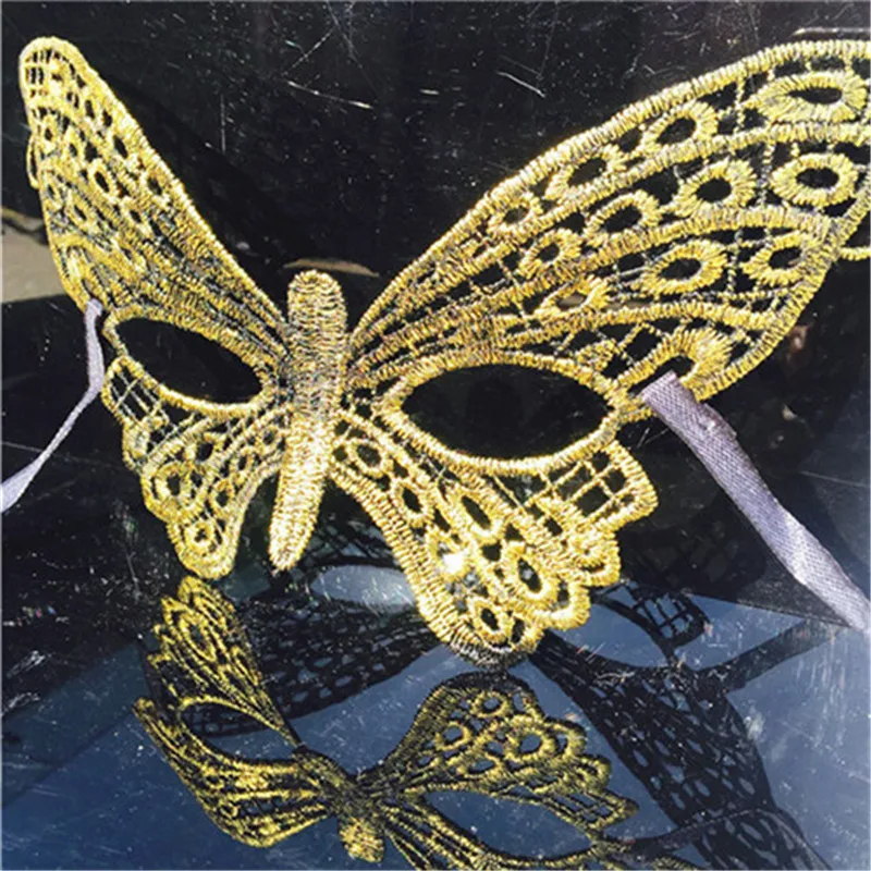 2017 Новый Золото Серебро Кружева Маска Партии Хэллоуин Лицо Маску косплей Маски