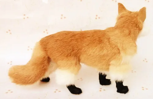 35x22 см имитация модели коричневой лисы полиэтилен и мех ремесленные фигурки