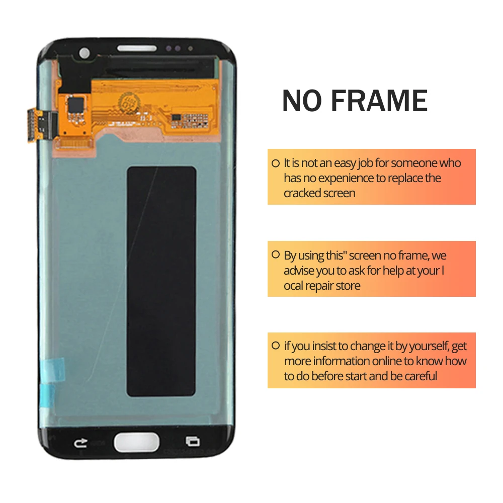 ЖК дисплей с рамкой дигитайзер сенсорного экрана в сборе для SAMSUNG GALAXY S7 EDGE G935 G935F 5