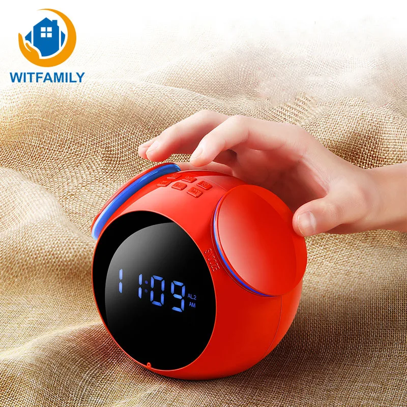 Беспроводной Bluetooth цифровой будильник радио Светодиодный дисплей despertador