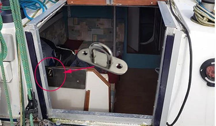Сверхмощный 316 из нержавеющей стали пластины с проушиной 5 мм продолговатая лодка прокладка глаз пластина Маскировочная сеть аппаратные комплекты двери вдов фитинги 20шт