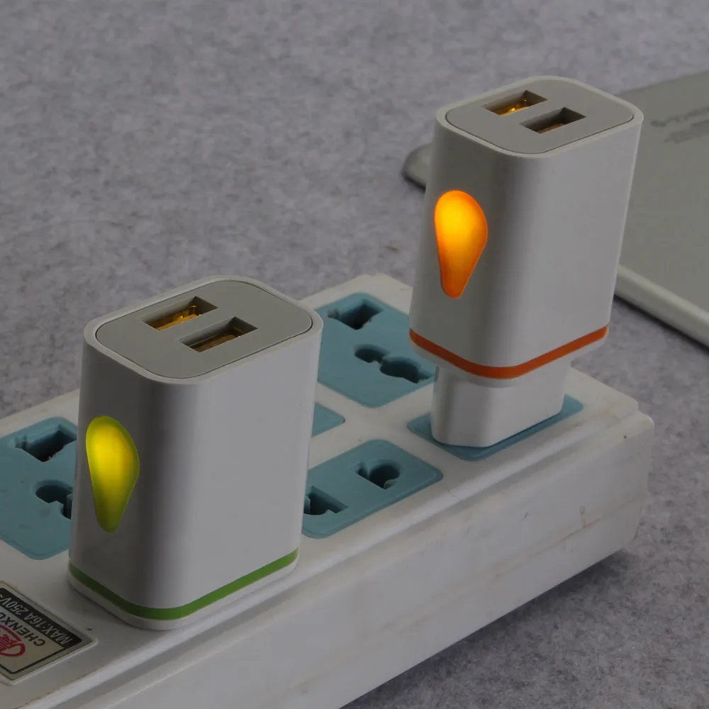EPULA EU штепсельная вилка LED USB AC быстрое зарядное устройство адаптер 2 порта для