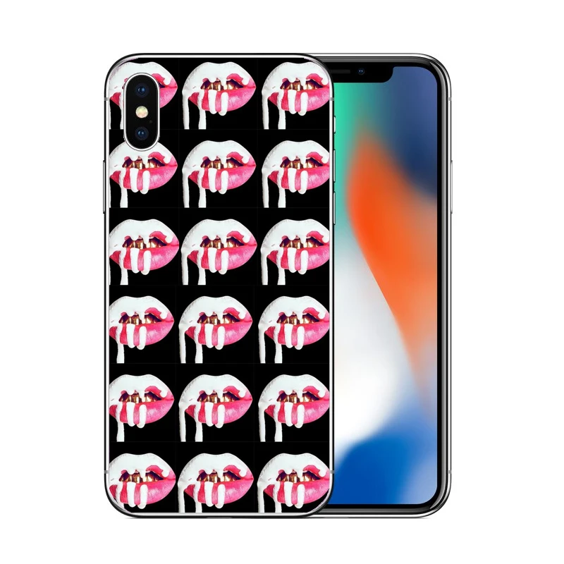 Kylie Jenner губная помада макияж сексуальный чехол для телефона жесткий iphone 6 6S 7 8 Plus 5S