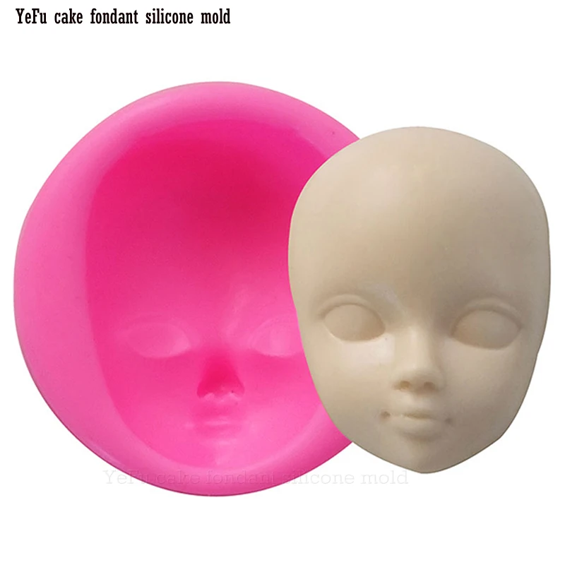 

Baby face girl Head chocolate silicone mold for cake decorating tools Polymer Clay Resin Candy Super Sculpey F0929