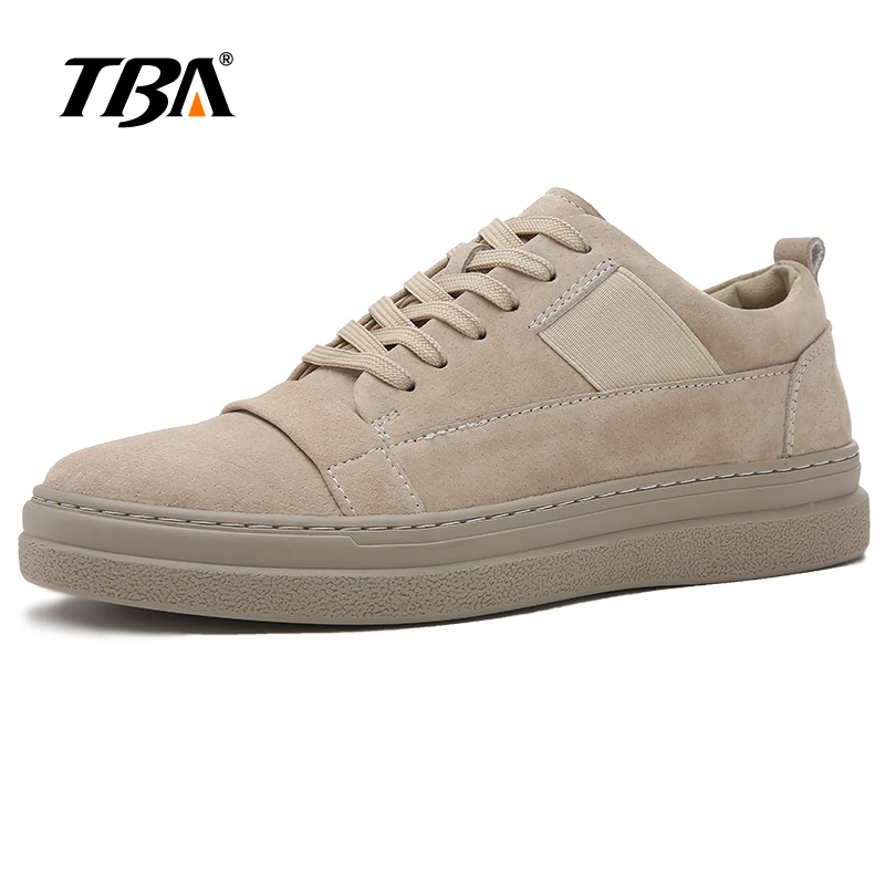 2019 Beige Genuine Leather Shoes Men Spring Autumn Outdoor brand Casual Hot Sale Man Flats Rubber Zapatos Hombres 3811 | Обувь
