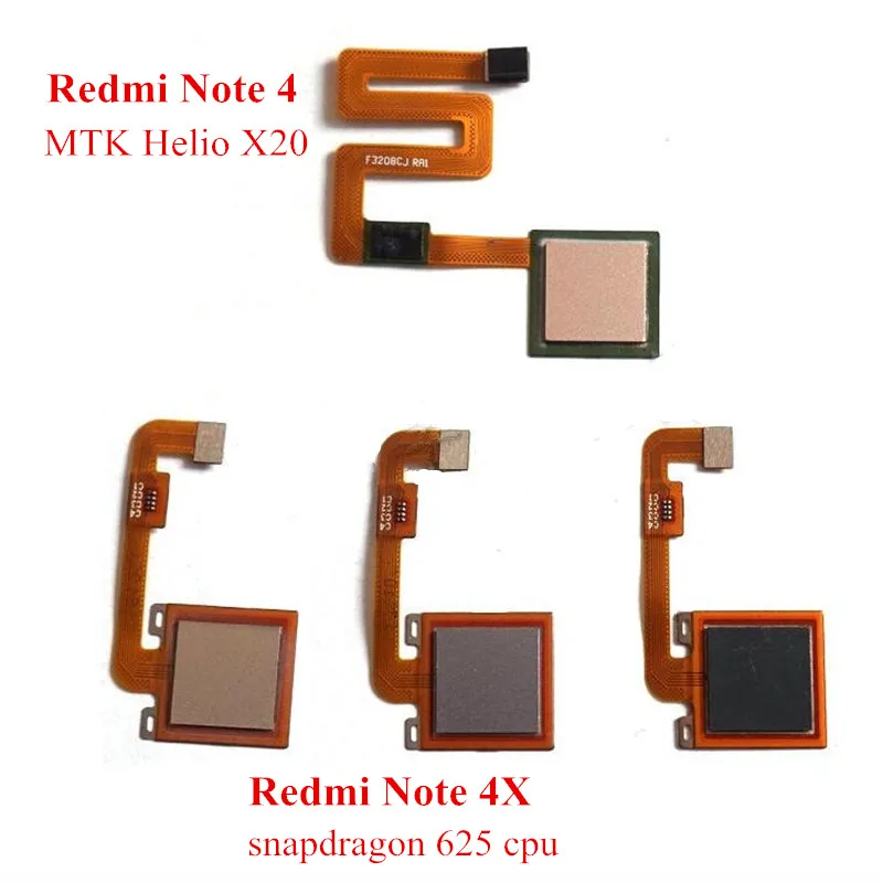 

Сканер отпечатков пальцев для Xiaomi Redmi Note 4, гибкий кабель, сенсорная кнопка Home для Xiaomi Redmi Note 4X