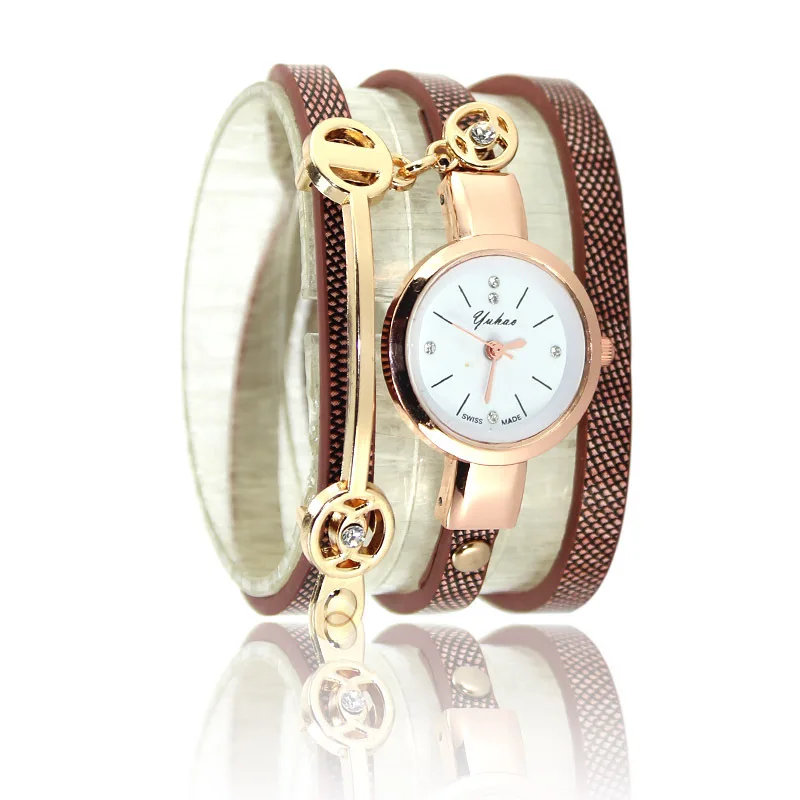 Новый модный кожаный браслет для девушек женские часы высокого качества отдыха