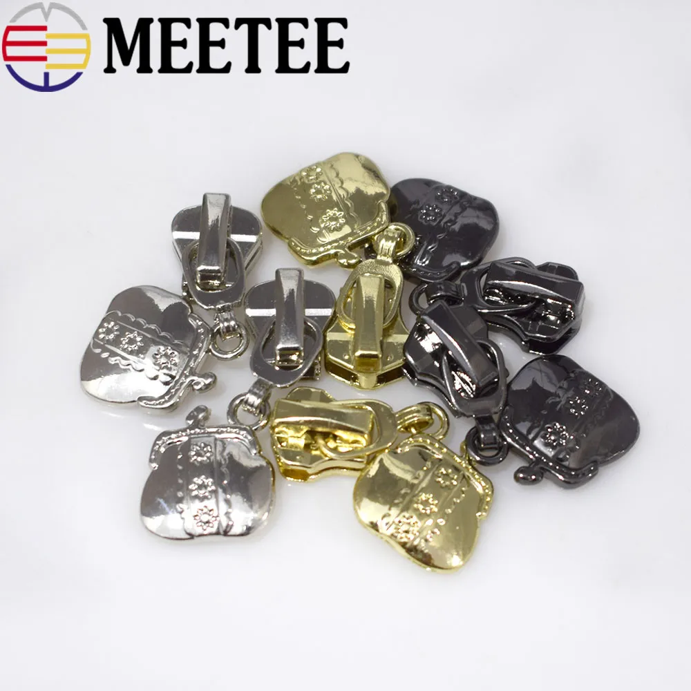 10PCS 3# 5# Cartoon Metal Zipper Sliders For Clothes Bag Head DIY Sewing Crafts Repari Kits F2-8 | Дом и сад