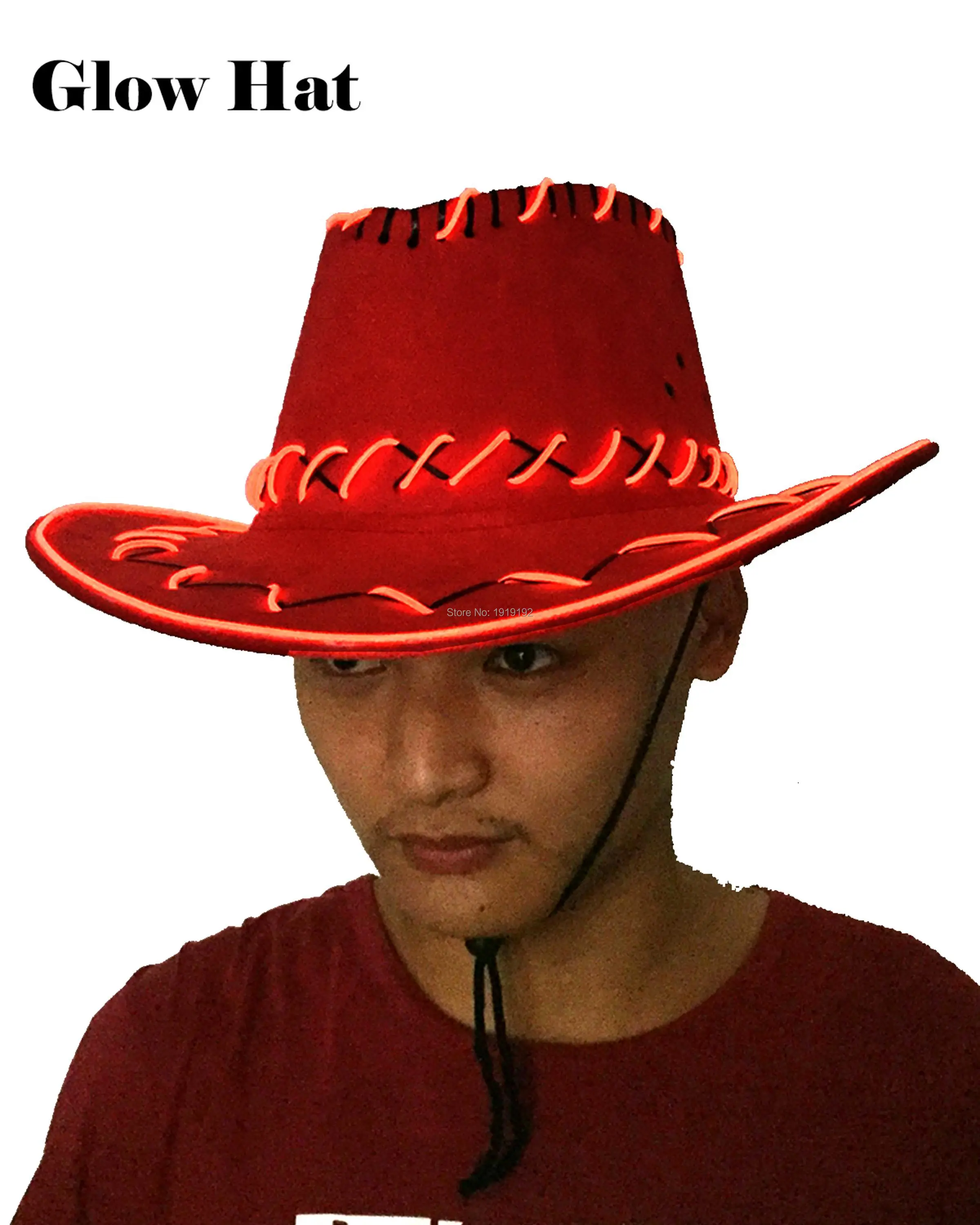 Новый стиль светящаяся Электролюминесцентная шляпа светодиодная ковбойская