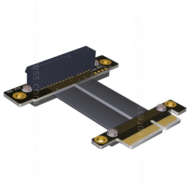 Кабель удлинитель PCIe 3 0x4 Штекер гнездо x4 32G/bps PCI E 4x Graphics SSD RAID преобразовательный