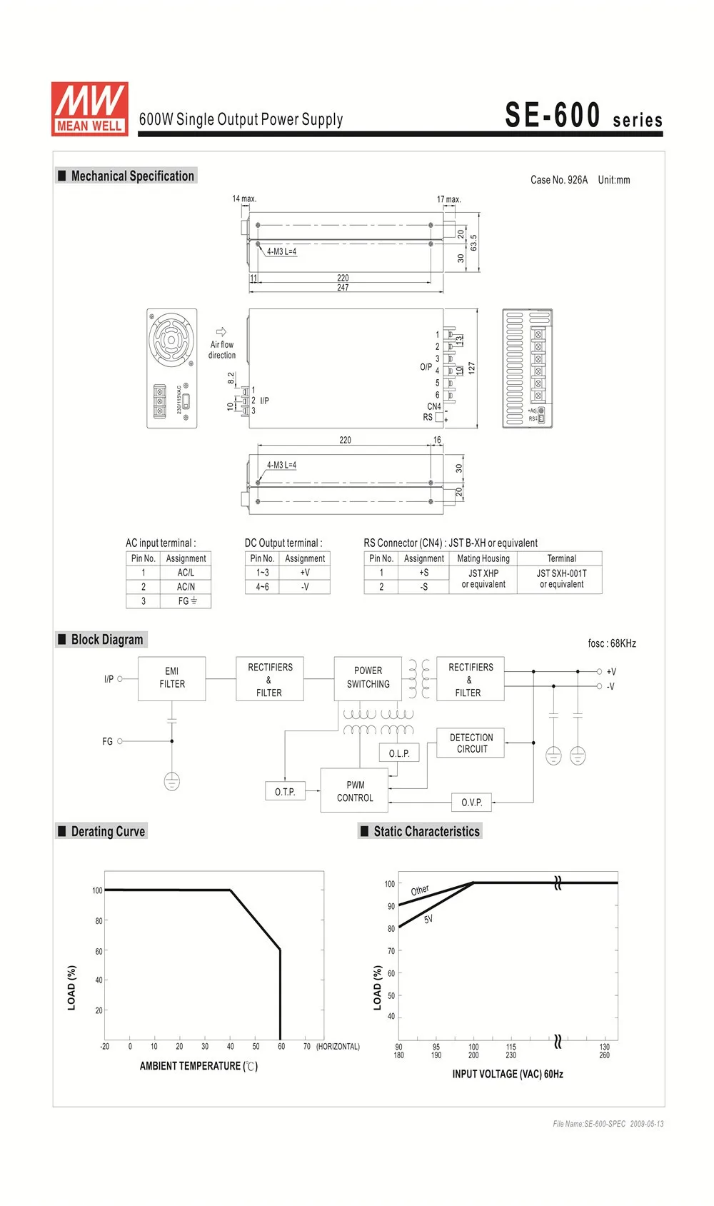 Блок питания лабораторный MEAN WELL SE-600-5 600 Вт 100A 5 В Meanwell Импульсный Источник Питания AC 110 В/220 В в ПОСТОЯННЫЙ 5 В блок питания драйвер для светодиодные полосы