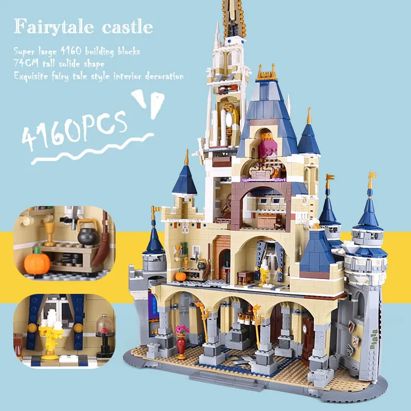 DHL 16008 Золушка Принцесса замок город модель образования Building Block Kid Игрушка