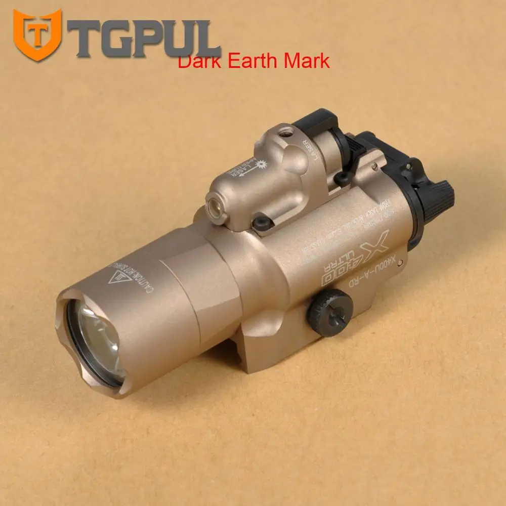 TGPUL лучший SF X400U ультра светодиодный фонарик тактический фонарь для ружья с красным лазерным прицел для пистолета для охоты - Цвет: Коричневый
