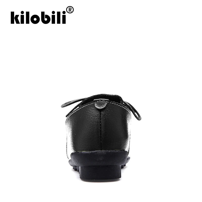 Kilobili/2019 г. Весенняя женская обувь из натуральной кожи Балетки без застежки на