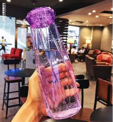Хрустальная бутылка для воды, креативные бутылки, чашка, бутылка с драгоценными камнями, дорожная бутылка, прозрачная стеклянная бутылка для сока воды для женщин