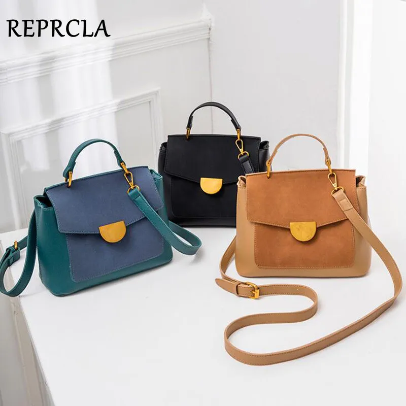 REPRCLA новые винтажные женские сумки на плечо модные брендовые сумки из искусственной кожи сумки через плечо повседневные женские сумки