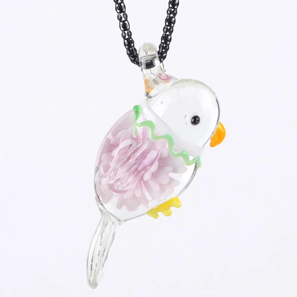 Ожерелье женское из муранского стекла с цветной глазурью и птицей|fashion jewelry|jewelry