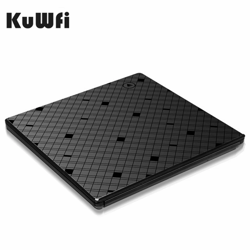 KuWFi USB 3 0 DVD горелка ультра тонкий внешний CD/DVD проигрыватель с сенсорным
