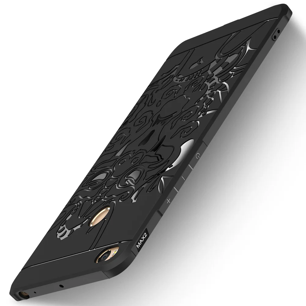 Чехол для телефона для Xiaomi mi max 3 max2 mi 8 SE чехол 3D Дракон противоударный мягкий силиконовый чехол для задней панели для Red mi Note 5 Note 6 Pro Чехол - Цвет: Black 3D