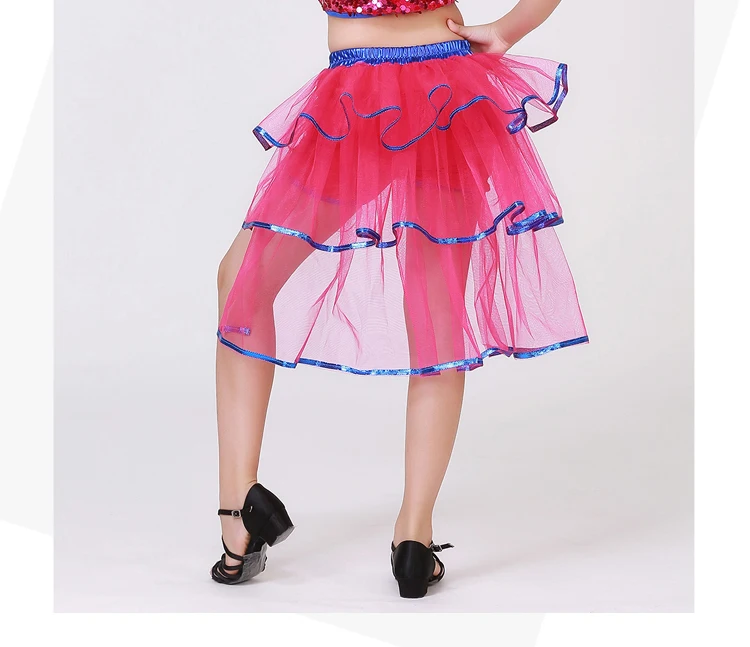 Детский костюм для девочек одежда джазовых танцев танцевальное платье с