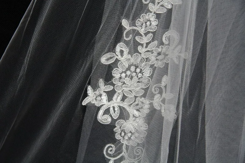 Простой Короткое Свадебное Покрывалами Для Невесты Белый/слоновая кость