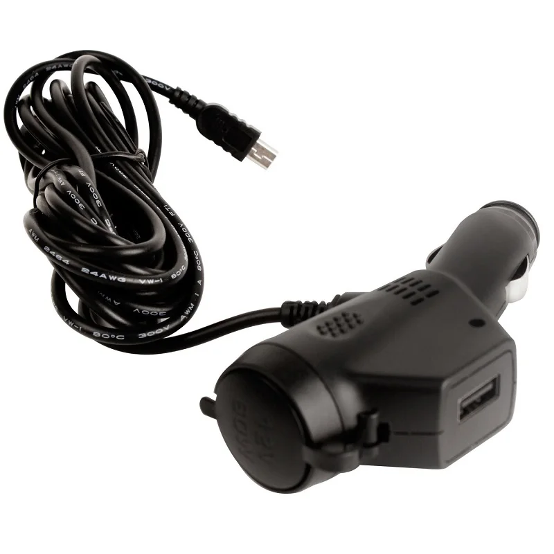 BANVIE DC 5 V 3A двойной USB автомобильный прикуриватель зарядное устройство адаптер для автомобиля DVR зарядка с кабелем 3,5 м Mini/Micro USB порт