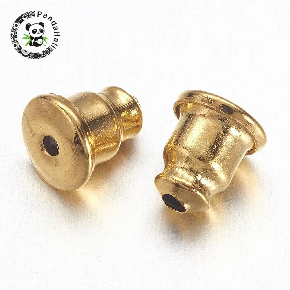 

1000pcs Brass Ear Nuts Earring Backs fit for Big hole Earrings hole: 1mm Earrings Making Accessories 5x5mm