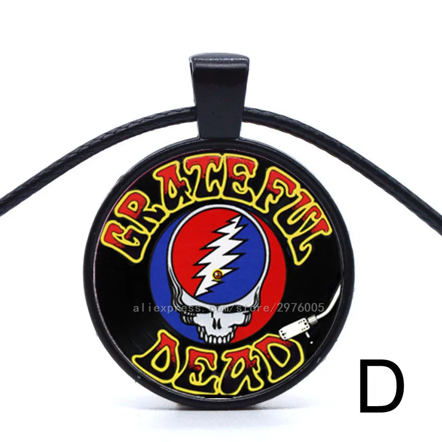 Ручной работы круглый медальон Подвеска цепочки и ожерелья Grateful Dead ювелирные