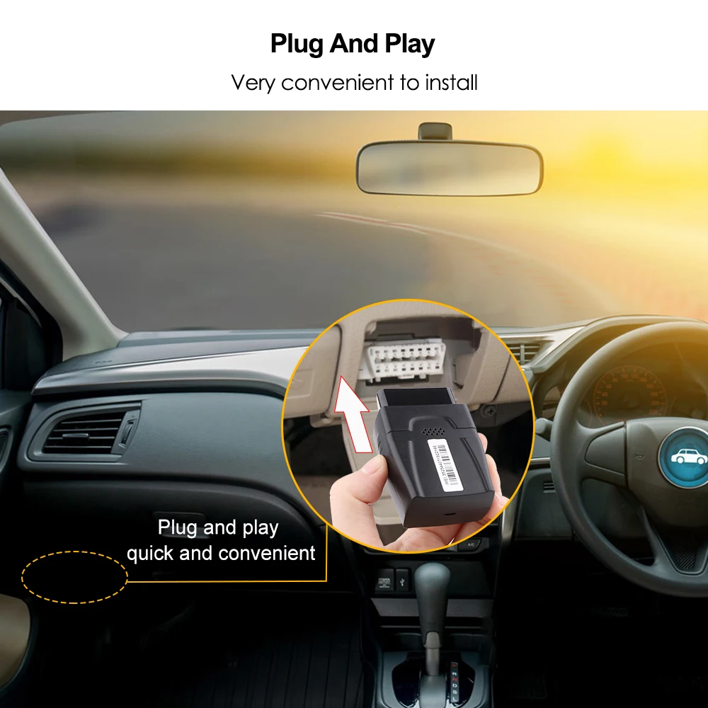 GPS локатор OBD автомобильный трекер Бесплатная установка 2G разъем вибрационная