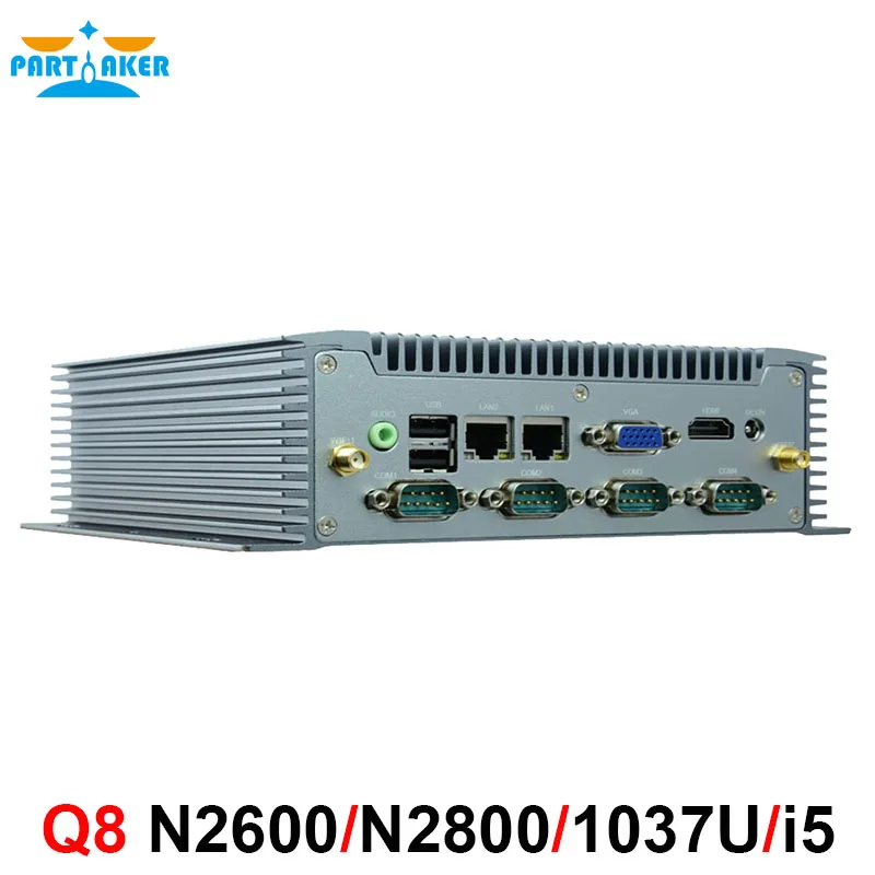 Промышленный ПК безвентиляторный мини с Intel Atom N2600/Intel N2800 2 * 82583 V Gigabit Ethernet|fanless mini
