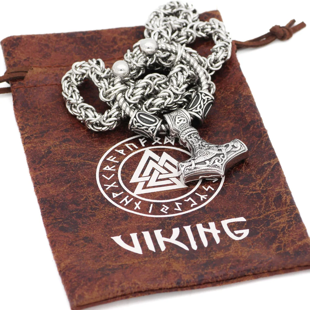 VikingCeltic скандинавский Викинг mjolnir из нержавеющей стали thor hammer ожерелье для
