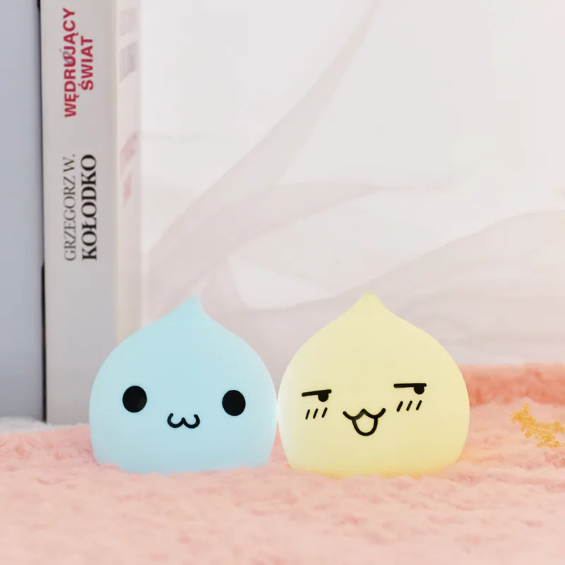 

HZFCEW Premium 7 Colors Waterdrop LED Dry Battery Children Lovely Night Light Silicone Soft Cartoon Lamp Touch Atmos