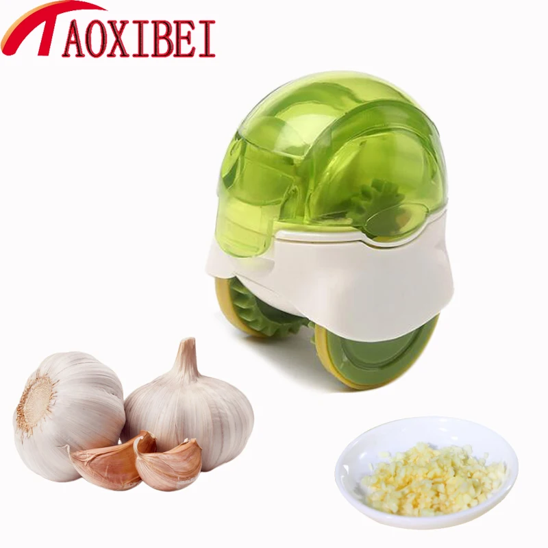 TAOXIBEI Mini Plastic Rolling Garlic Cutter Press Grater Spice Chopper Kitchen Cooking Tools Home Gadgets | Дом и сад