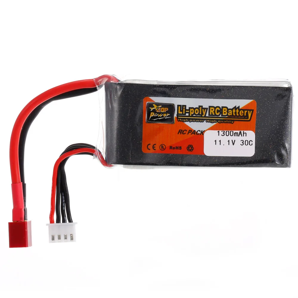 Батареи для радиоуправляемых игрушек ZOP power 3 S 11 1 V 1300 mAh 30C T Plug LiPo батарея QAV250 H210 LS180