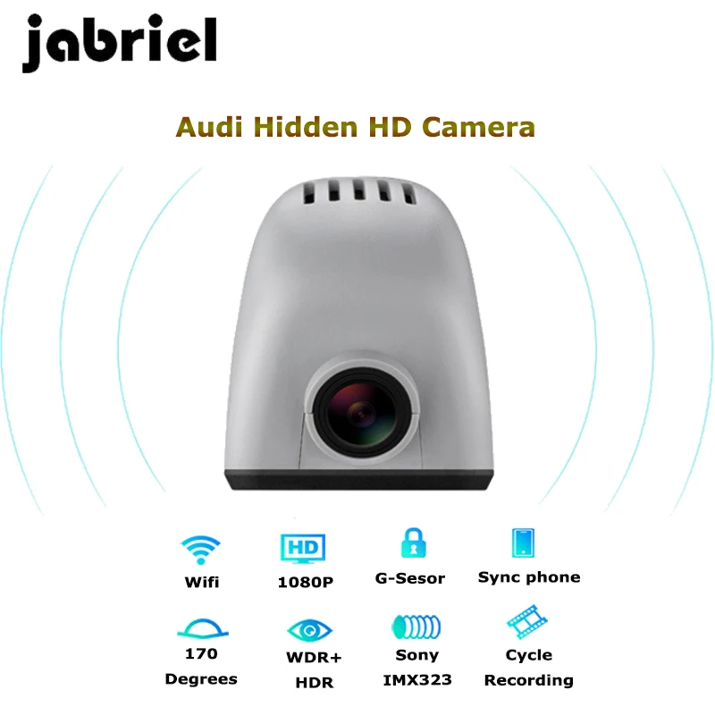 Скрытый Автомобильный видеорегистратор Jabriel с поддержкой IOS/Android Wi Fi 1080P