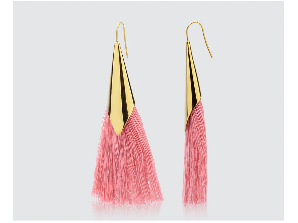 Enfashion висячие серьги с кисточками из нержавеющей стали красочные с бахромой длинные висячие серьги для женщин трендовые серьги ювелирные изделия EEF1013