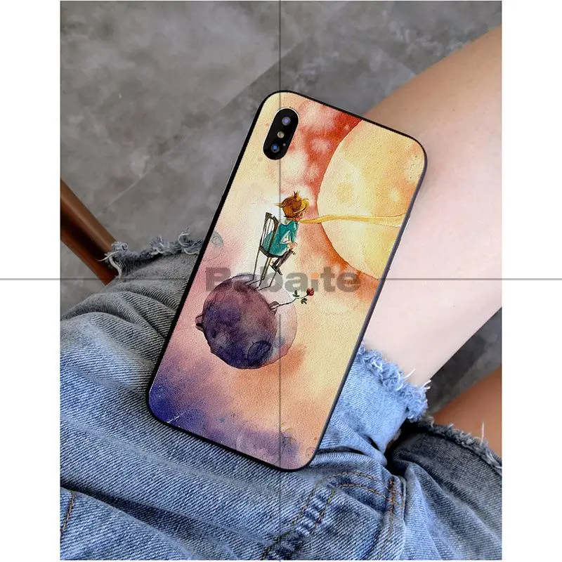 A7 Babaite Маленький принц и лиса умный черный мягкий чехол для телефона для Apple iPhone 8 7 6 6S Plus X XS MAX 5 5S SE XR чехол - Цвет: A7