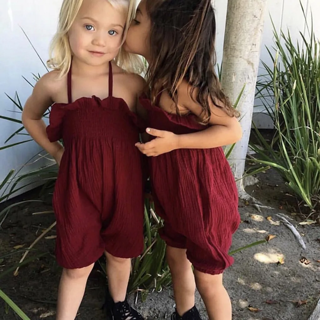2019 Детская летняя искусственная Женская юбка с оборками без рукавов|Комплекты
