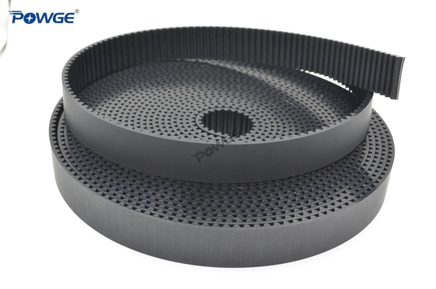 Открытый ремень ГРМ POWGE PU Black HTD 8 м ширина 20/25/30/40/50 мм полиуретан сталь дуговой зуб